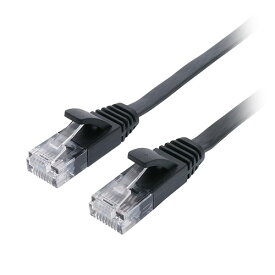 ミヨシ CAT.6A LANケーブル フラット ブラック 15m C6A-F15BK【メーカー直送】