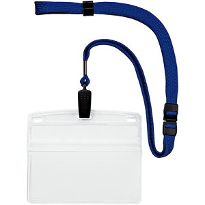 オープン工業 吊り下げ名札 クリップ式 ヨコ特大10枚 青 OPEN-K-NL-21-BU【メーカー直送】