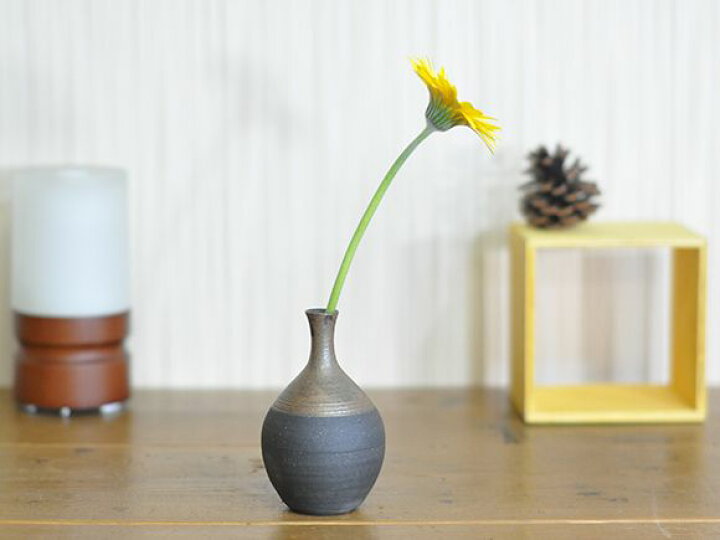 楽天市場 一輪挿し 銀嶺つる首ミニ花入 花瓶 フラワーベース 器 壺 陶器 和風 おしゃれ 仏壇 小さい シンプル 信楽焼 信楽 焼き物 盆栽妙 楽天市場店