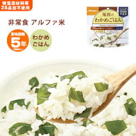 非常食 ご飯 5年保存 尾西のわかめごはん 100g アルファ米スタンドパック 1004（わかめご飯）[M便 1/4]