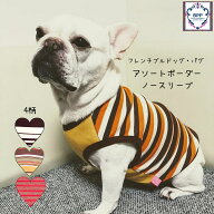 BPP☆フレンチブルドッグ・パグ　アソートボーダー・ノースリーブA