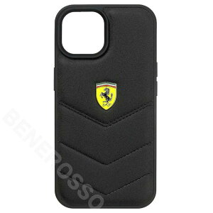 �t�F���[�� iPhone 15 ���U�[ �o�b�N�J�o�[ �X�e�b�`���C�� �u���b�N FEHCP15SRDUK