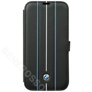 BMW iPhone 14ProMax ���U�[ �u�b�N�^�C�v�P�[�X HOT STAMP LINES �u���b�N BMBKP14X22RVSK