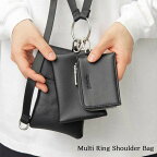 マルチショルダーバッグ 3つセット(カード入れ・小物入れ・スマホ入れ) 小型 ミニポーチ glabella グラベラ 黒 ブラック ネックケース バック かばん 鞄 送料無料 GL-005