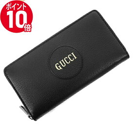 《P10倍_5日23:59迄》グッチ 長財布 GUCCI メンズ ラウンドファスナー ロゴ レザー ブラック 644102 DJ20N 1000