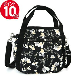 《ポイント10倍_26日23:59迄》レスポートサック ショルダーバッグ レディース LeSportsac SMALL JENNI 2way ミニトートバッグ ハート柄 ブラック系 8056 F534 | ブランド