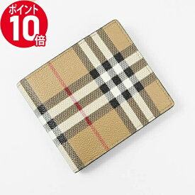 《P10倍_5日23:59迄》バーバリー 二つ折り財布 BURBERRY ヴィンテージチェック ベージュ系 メンズ 8069815 | ブランド