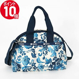 《ポイント10倍_26日23:59迄》レスポートサック ショルダーバッグ LeSportsac YORK SATCHEL 2way ミニボストンバッグ 花柄 ブルー×ホワイト系 レディース 3561 E478 | ブランド