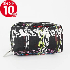 《ポイント10倍_27日9:59迄》レスポートサック ポーチ LeSportsac RECTANGULAR COSMETIC チェック柄風 ブラック系マルチカラー レディース 6511 E474 | メール便送料無料 | ブランド