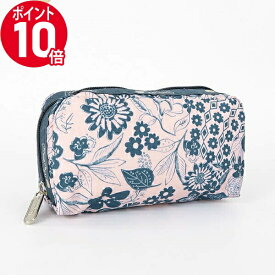 《ポイント10倍_27日9:59迄》レスポートサック ポーチ LeSportsac RECTANGULAR COSMETIC ボタニカル柄 ピンク×ブルー レディース 6511 E483 | メール便送料無料 | ブランド