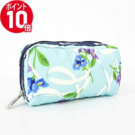 《ポイント10倍_27日9:59迄》レスポートサック ポーチ LeSportsac RECTANGULAR COSMETIC 花柄 ライトブルー系 6511 G823 レディース ライトブルー系 6511 G823 | メール便送料無料 | ブランド