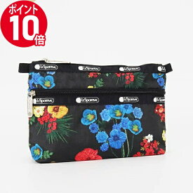 《ポイント10倍_27日9:59迄》レスポートサック ポーチ LeSportsac COSMETIC CLUTCH 花柄 ブラック系マルチカラー レディース 7105 E477 | ブランド