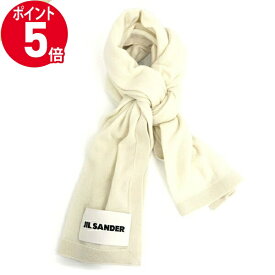 《ポイント5倍_27日1:59迄》ジルサンダープラス マフラー Jil Sander+ カシミア100% ニット スカーフ ホワイト JSCT764009 WTY10008 107 | ブランド