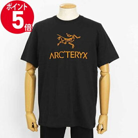 《P5倍_9日19:59まで》アークテリクス メンズ Tシャツ ARC’TERYX Arcword Logo アークワード ロゴ ショートスリーブ 半袖 ブラック×オレンジ X000007991 BLACK S/M/L | ブランド