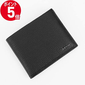 《P5倍&クーポン_18日23:59迄》Calvin Klein カルバンクライン 二つ折り財布 ブラック K50K509616BAX