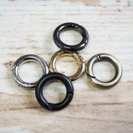 丸型カラビナ/サークルカラビナ/丸カン 【外径18mm】 キーホルダー/ハンドメイド/アクセサリー部品 グッホ GOOHO