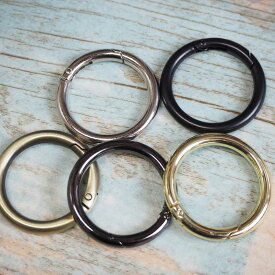 丸型カラビナ/サークルカラビナ/丸カン 【外径40mm】 キーホルダー/ハンドメイド/アクセサリー部品 グッホ GOOHO/DIYパーツ
