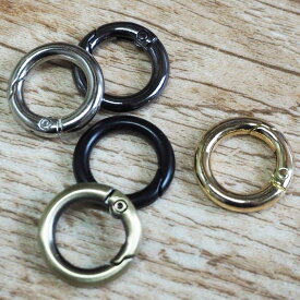 丸型カラビナ/サークルカラビナ/丸カン 【外径20mm】 キーホルダー/ハンドメイド/アクセサリー部品 グッホ GOOHO/DIYパーツ