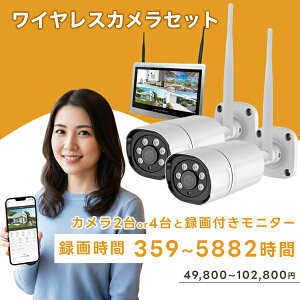 �h�ƃJ���� ���O ���C�����X�ڑ� �z���s�v 2�`4��Z�b�g �ȒP�Ɏ�t���ł��� 300����f �^��@�\�t��12.5�C���`�t�����j�^�[�Z�b�g �u���[�h�E�H�b�` HDD 2TB/4TB wifi ���� �x�� �Ď��J���� �h�� 