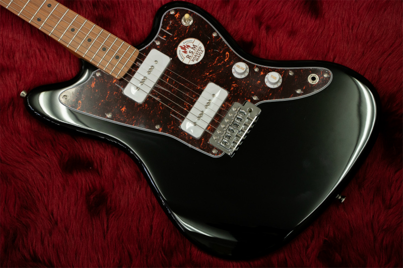 ローステッドメイプルをネックに採用 Bacchus BJM-1-RSM M BLK 初売り 最大93%OFFクーポン バッカス 送料無料 ジャズマスター ギター 横浜店