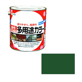 【あす楽対応・送料無料】アサヒペン油性多用途カラー1．6L緑