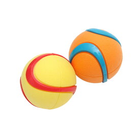 軽くて丈夫な発泡ゴムでできた ループハウンズプラス　デュアルカラーボール 全2色 ROOP　【犬/おもちゃ/歯磨き】