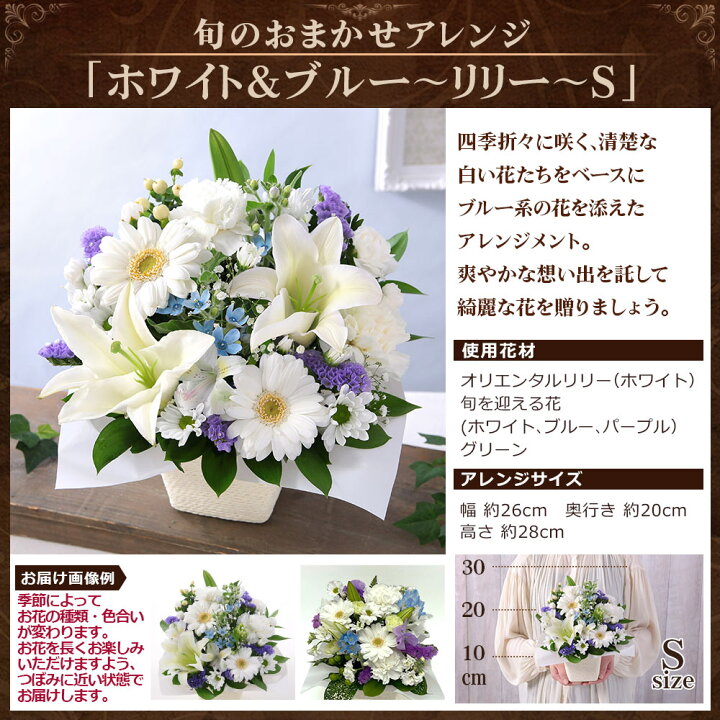 楽天市場 お供え お悔やみ あす楽 14時まで 供花 旬のおまかせアレンジメント S お盆 仏花 花 送料無料 フラワー ギフト アレンジ お花 生花 アレンジメント お彼岸 法要 供養 初盆 命日 お悔み 法事 四十九日 洋風 和風 喪中 見舞い ｂｕｎｂｕｎ ｂｅｅ