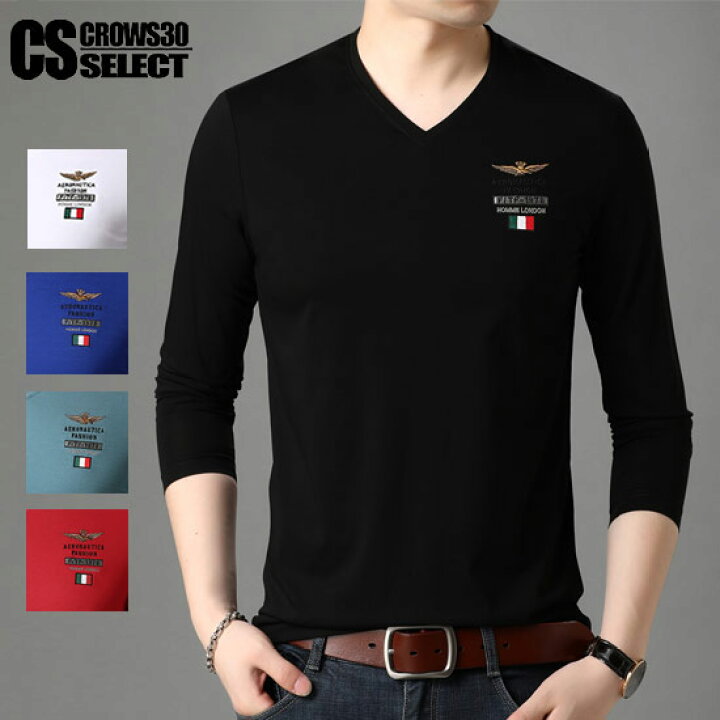 楽天市場】ロンT メンズ オラオラ系 ロングTシャツ Vネック 長袖 T  