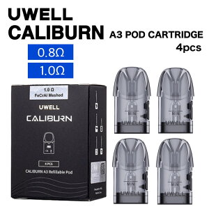 UWELL Caliburn A3 Pod Cartridge 4@p|bh J[gbW Jo[ VAPE dq^oR ׃Cv 0.8 1.0