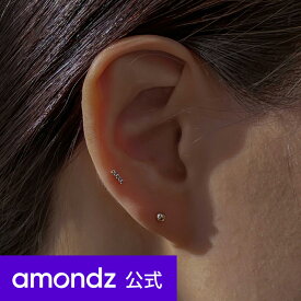 14金 | K14 ローズ ゴールド ストーン スティック ピアス | 14K Rose Gold Stone Stick Earrings | weamondz | amondz
