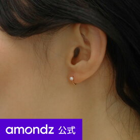 14金 フープピアス | K14 パール ワンタッチ ピアス [シングル] | 14K Pearl One-Touch Earring [Single] | weamondz | amondz