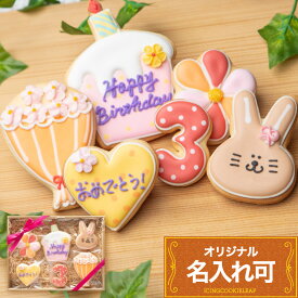 誕生日プレゼントにお名前入り【バースデーギフト GIRL】アイシングクッキー クッキー ギフト 詰め合わせ 誕生日 100日 名入れ 文字入れ 1歳誕生日 飾りつけ 100日祝い バースデーギフト お誕生日グッズ 女の子 お菓子 プチギフト かわいいお菓子 アイシングクッキーleap