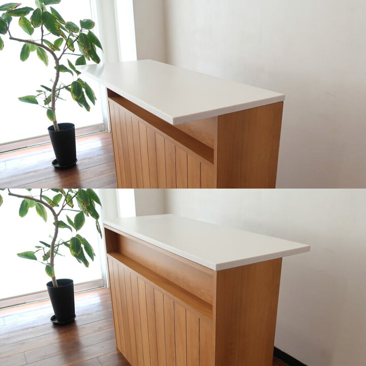 楽天市場】キッチンカウンター 幅120cm オーク材 日本製 バー 