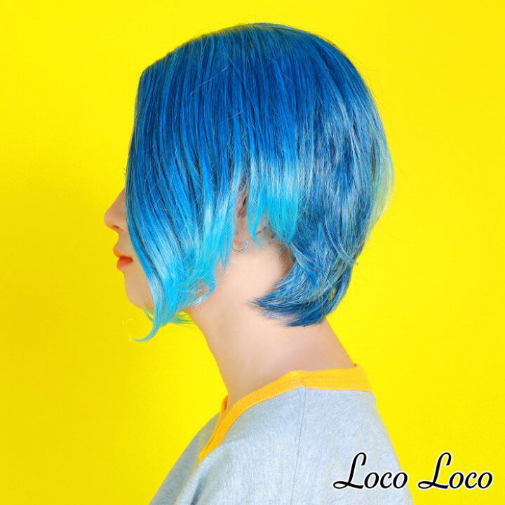 楽天市場 即納 ウィッグ ショート グラデーション ブルー ネイビー ボブ マッシュ ミディアム センターパート ショート ウィッグ 男装 ボーイッシュ コスプレ ゆめかわ ロリータ フルウィッグ 派手髪 デイリー Locoloco ロコロコ Calinou カリヌ