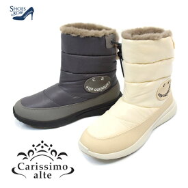 Carissimo alte カリシモアルテ ブーツ レディース スニーカーブーツ ナイロン フェイクファー 3E 軽量 防寒 冬[FOO-FL-FIE-92]