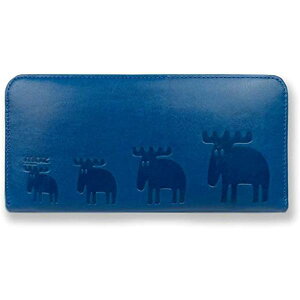 MOZ モズ 86082 ラウンドファスナー長財布  レディース 本革 大容量  86082 ブルー BU