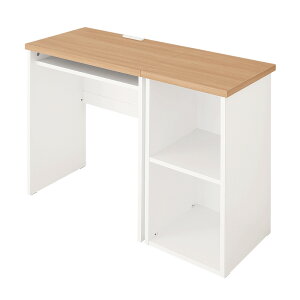 コスメデスク サイドワゴン付 ソア HMT-35D 日本製 ガラス天板 メイクデスク 机 2口コンセント付 キャスター付きワゴンセット