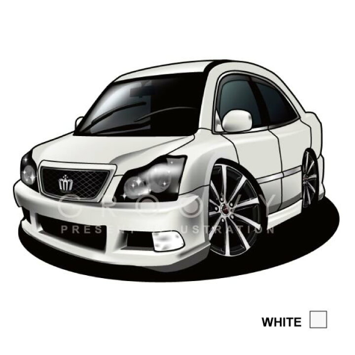 楽天市場 車好き プレゼント トヨタ クラウン アスリート Grs18 車 イラスト 版 グルービー Toyota Crown Athlete 納車 祝い パーツ カスタム ギフト グッズ おしゃれ かっこいい アート アクセサリー Care Design 楽天市場店