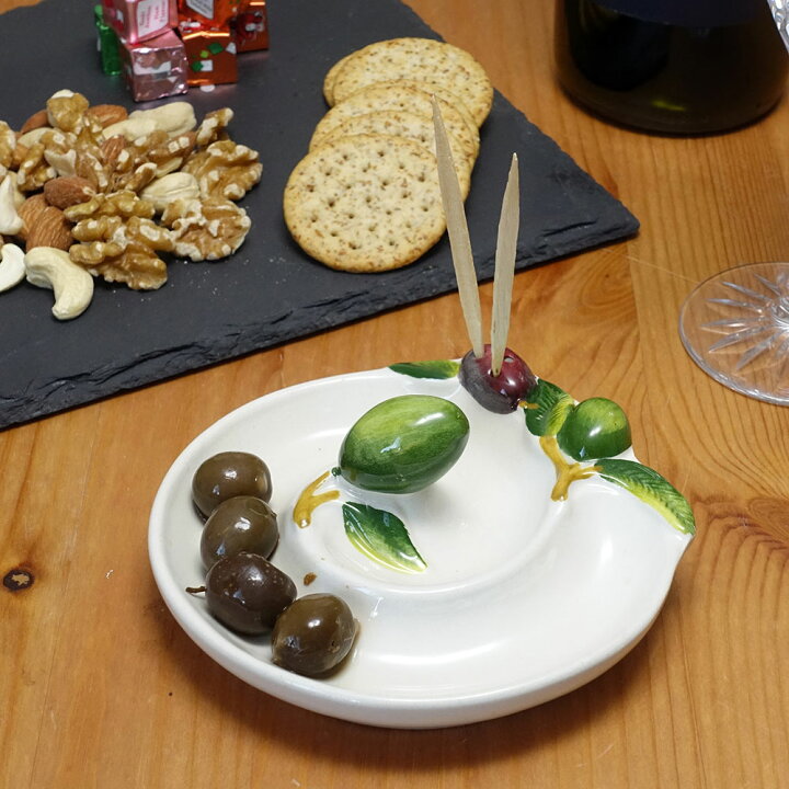 楽天市場】イタリア 食器 オリーブ 専用 食器 (12cm) オリーブ柄 陶器 