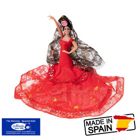 スペイン製 フラメンコドール フラメンコ衣装 レッド 人形 Marin社 バイラオーラ ハンドメイド マリン フラメンコ人形 スペイン旅行 アンダルシア お土産 セビリアーナ sma-712r