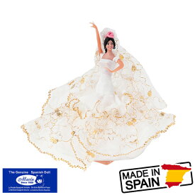 スーパーセール 30% OFF スペイン製 フラメンコドール フラメンコ衣装 白 人形 Marin社 バイラオーラ ハンドメイド マリン フラメンコ人形 スペイン旅行 アンダルシア お土産 セビリアーナ sma-712w