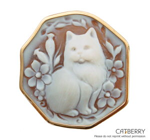 珍しい猫シェルカメオペンダントトップカゴに入った猫【送料無料】ネコ柄猫好きプレゼント猫雑貨ネコモチーフシルバージュエリー誕生日記念日プレゼント女性