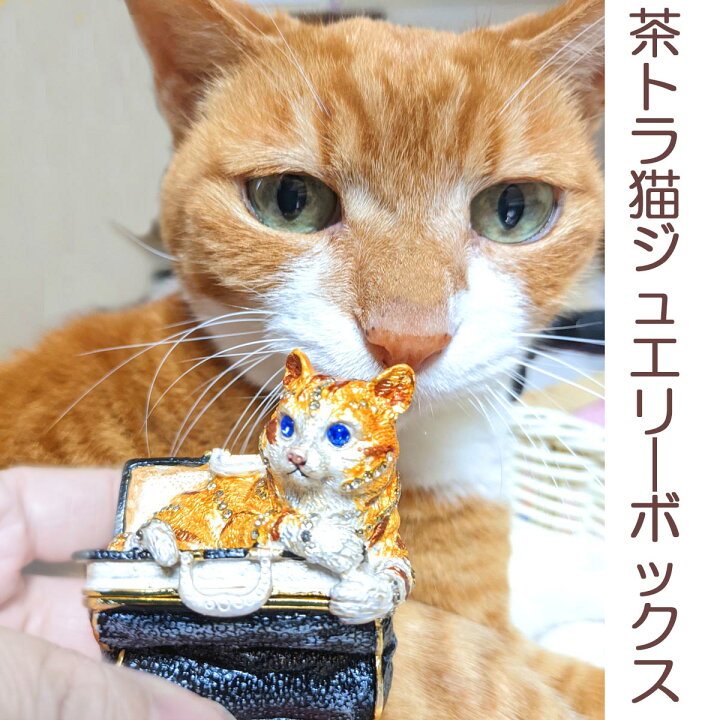 楽天市場】猫のジュエリーボックス ジュエリーケース アンティーク調 