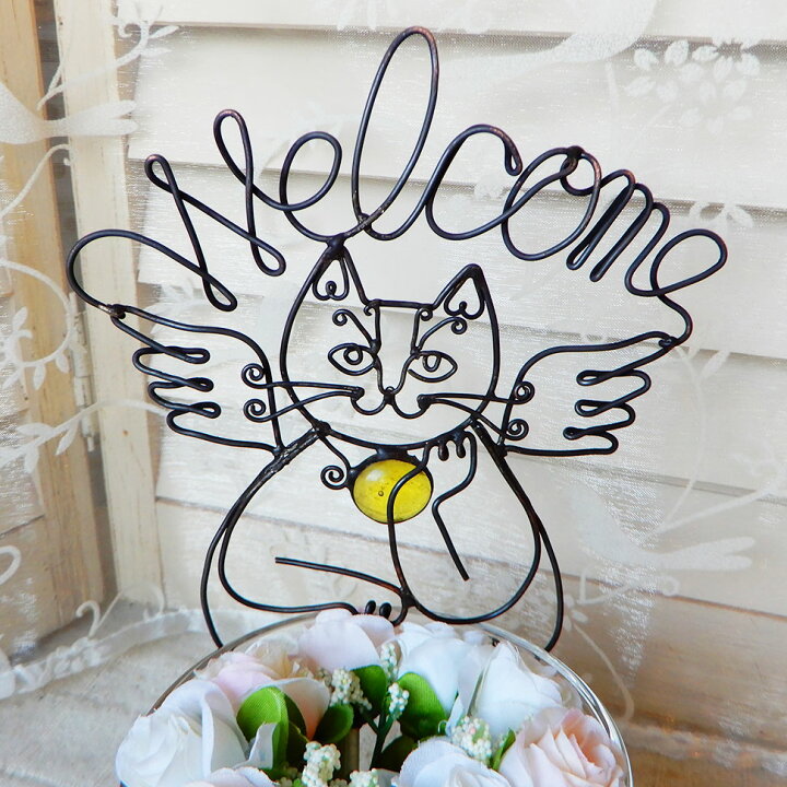 楽天市場】天使猫ウェルカムスタンド フラワースタンド アンティーク風  