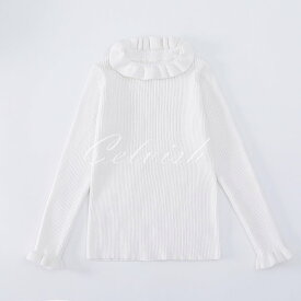 プリンセスドレス 子供用セーター ニット ホワイト 白 C-19580211WT