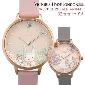 VICTORIA HYDE LONDON ヴィクトリア ハイド ロンドン 腕時計 レディース 時計 フォレスト フェアリーテール アニマル FOREST FAIRY TALE ANIMAL レザーベルト ローズゴールド ウサギとリスがかわいい 32mmフェイス