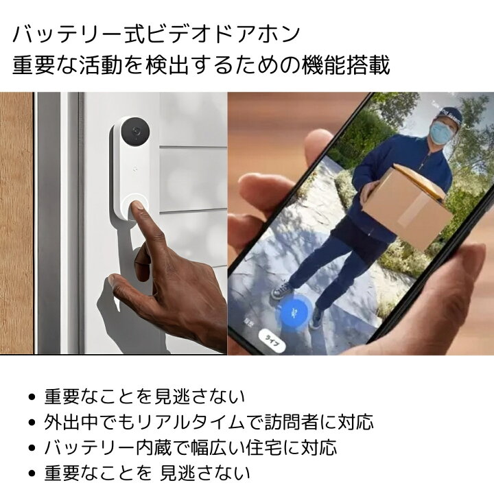 楽天市場】Google Nest Doorbell GA01318-JP 内蔵バッテリー 電源直結 