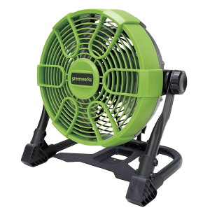 Greenworks 24V �|�[�^�u���t�@�� ��� ��@ PAG401 �n�C�u���b�g DC AC 5�i�K���� 360°��]�w�b�h �݂艺���t�b�N�t�� �T�C�Y �� ��352×���s��285×����355mm �d�� �� 2.4kg �o�b�e���[ �[�d��͕t����