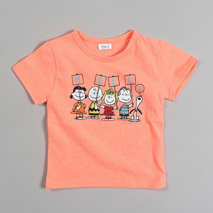 楽天市場 スーパー Sale 10 Off 韓国子供服 半袖tシャツ Snoopy スヌーピー スヌーピー仲間達 ネオン ネオンカラー カラフル ｔシャツ ピンク イエロー オレンジ 90 100 110 1 130 プリントtシャツ 子供用 女の子 男の子 ベビー お洒落 カワイイ メール便送料