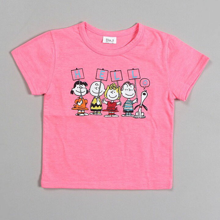 楽天市場 スーパー Sale 10 Off 韓国子供服 半袖tシャツ Snoopy スヌーピー スヌーピー仲間達 ネオン ネオンカラー カラフル ｔシャツ ピンク イエロー オレンジ 90 100 110 1 130 プリントtシャツ 子供用 女の子 男の子 ベビー お洒落 カワイイ メール便送料